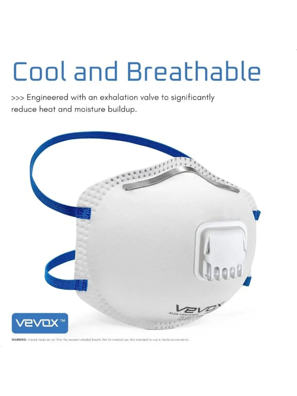 N95 Respirator Mask - NIOSH Approved, Valved, Comfort Seal - 10 or 20 Pack